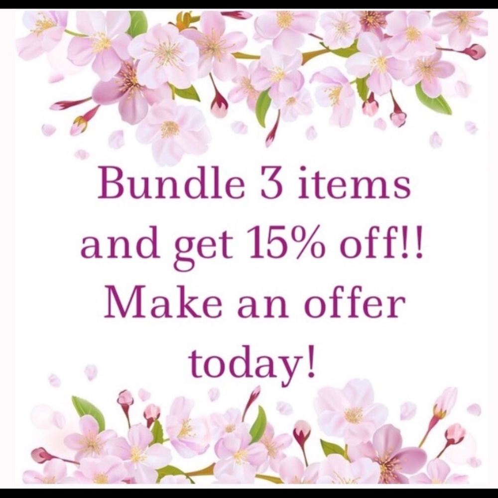 Bundle 3 items for 15% off